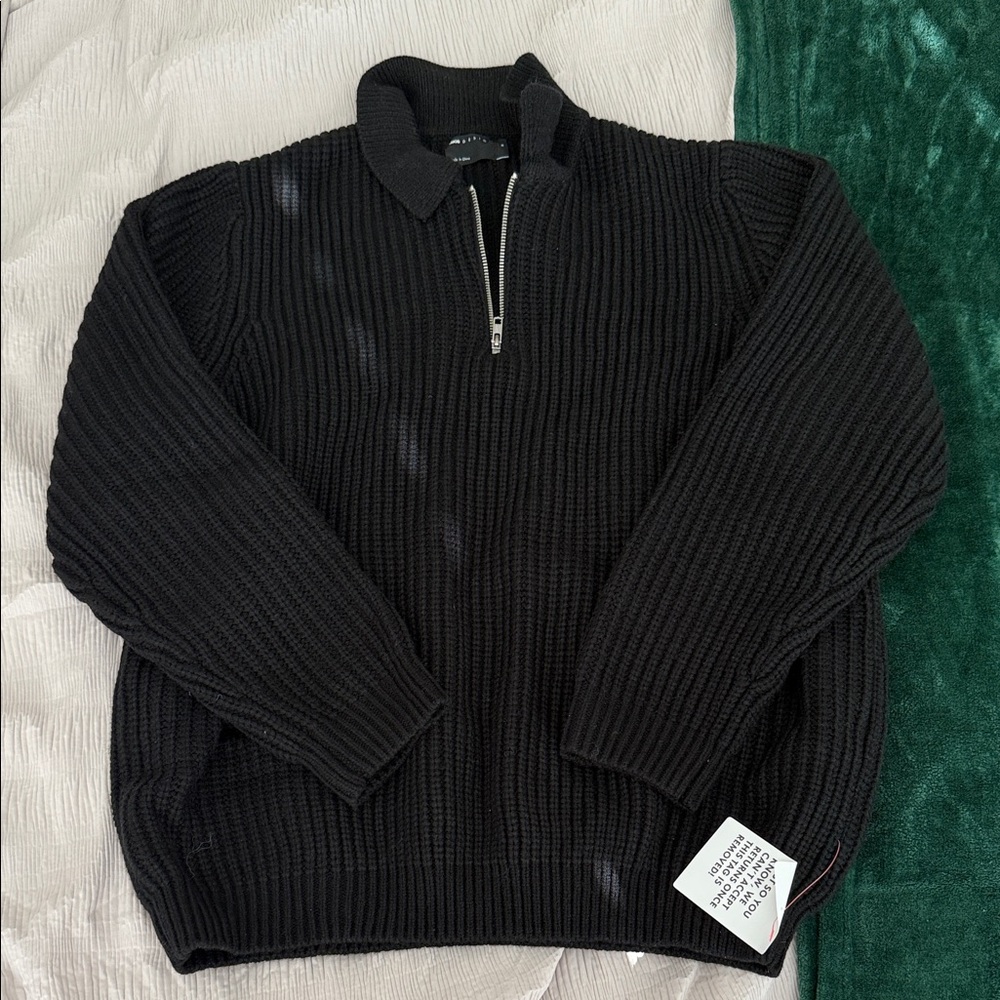 Black Half-Zip Sweater